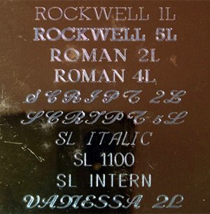 Engraving examples